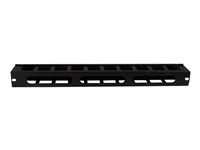 StarTech.com Panneau / Goulotte de gestion de câbles horizontal 1U pour rack de serveur - Guide pour câbles - Passe câble avec couverture - Panneau d'agencement de câbles de rack - 1U - 19" - pour P/N: RACK-18U-20-WALL-OA, RACK-21U-20-WALL-OA, RACK-24U-20 CMDUCT1UX