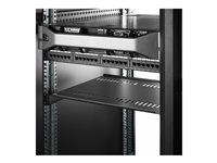 StarTech.com 2-Pack 1U Server Rack Shelf, Vented, 44lb Capacity, 16" Deep (CABSHELF116V2PK) - Étagère pour rack - noir - 1U - 19" (pack de 2) CABSHELF116V2PK
