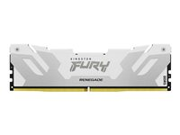 Kingston FURY Renegade - DDR5 - kit - 32 Go: 2 x 16 Go - DIMM 288 broches - 6800 MHz / PC5-54400 - CL36 - 1.4 V - mémoire sans tampon - on-die ECC - blanc/argent KF568C36RWK2-32