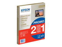 Epson Premium Glossy Photo Paper BOGOF - Brillant - A4 (210 x 297 mm) - 255 g/m² - 15 feuille(s) papier photo (pack de 2) - pour EcoTank ET-2650, 2750, 2751, 2756, 2850, 2851, 2856, 4750, 4850 C13S042169