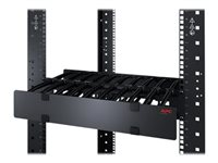 APC Horizontal Cable Manager Single-Sided with Cover - Kit de gestion de câbles pour rack - noir - 2U - 19" - pour Smart-UPS X LCD tour/rack à faible profondeur 3000 VA AR8600A