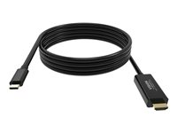 VISION Professional - Câble vidéo - 24 pin USB-C mâle pour HDMI mâle - 2 m - noir - support 4K TC 2MUSBCHDMI/BL