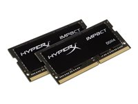 HyperX Impact - DDR4 - kit - 16 Go: 2 x 8 Go - SO DIMM 260 broches - 2400 MHz / PC4-19200 - CL14 - 1.2 V - mémoire sans tampon - non ECC HX424S14IB2K2/16
