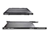 StarTech.com Server Rack Shelf - 1U - Adjustable Mount Depth - Heavy Duty - Étagère pour rack - noir - 1U - 19" - pour P/N: RK1233BKM, RK2433BKM, RK2537BKM, RK3236BKF, RK4236BKB, RK4242BK24, RK4242BK30 ADJSHELFHDV