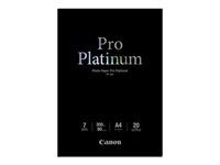 Canon Photo Paper Pro Platinum - A4 (210 x 297 mm) - 300 g/m² - 20 feuille(s) papier photo - pour PIXMA iP3600, MP240, MP480, MP620, MP980 2768B016