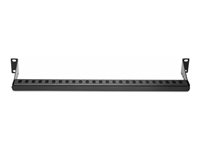 StarTech.com 1U Rack Mountable Cable Lacing Bar w/Adjustable Depth, Cable Support Guide For Organized 19" Racks/Cabinets, Horizontal Cable Guide For Patch Panels/Switches/PDUs - Barres de guidage pour câbles en rack (horizontal) - noir - 1U - 19" 12S-CABLE-LACING-BAR