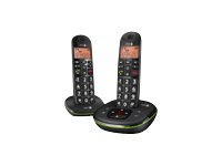 DORO PhoneEasy 105wr Duo - Téléphone sans fil - système de répondeur avec ID d'appelant - DECTGAP - noir + combiné supplémentaire 5737
