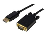 StarTech.com Adaptateur DisplayPort™ vers VGA - Câble Convertisseur Actif Vidéo Display Port Mâle / VGA Mâle 1080p 1920x1200 - Noir 1,8m - Câble DisplayPort - DisplayPort (M) pour HD-15 (VGA) (M) - 1.83 m - verrouillé - noir DP2VGAMM6B
